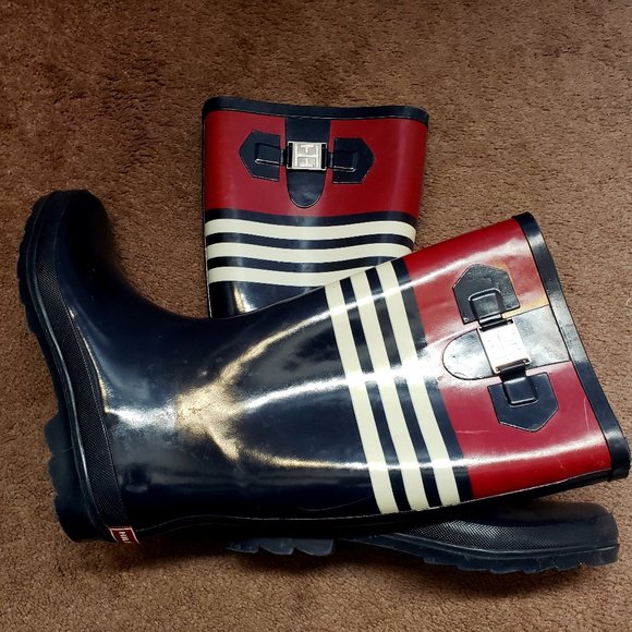 Tommy Hilfiger Shoes - Tommy Hilfiger Women's  Red/White/Blue Tall Rain Boots